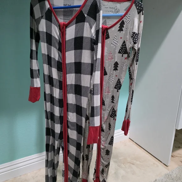 Little Sleepies Green and Blue Pajama Sets Soft and Cozy - Picture 14 of 16